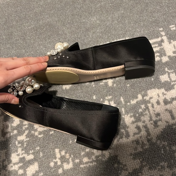Miu Miu black satin flats, size 6.5 - Picture 5 of 9